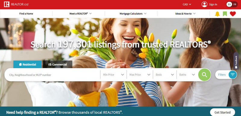 سایت Realtor.ca برای اجاره خانه در کانادا