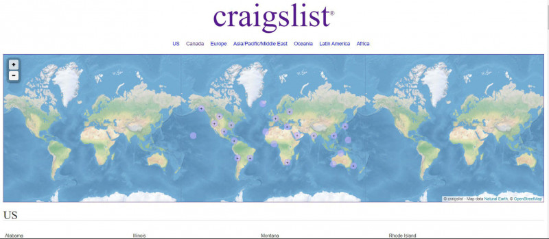 سایت Craigslist.org برای اجاره خانه در کانادا