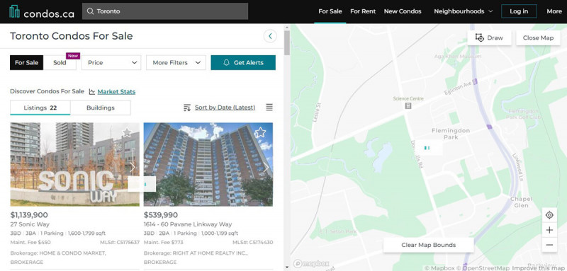 سایت Condos.ca برای اجاره خانه در کانادا